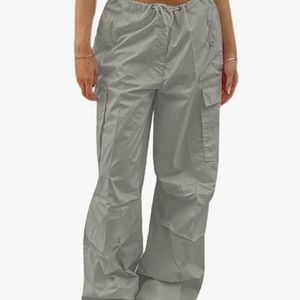 NWOT Gray Parachute Pants
